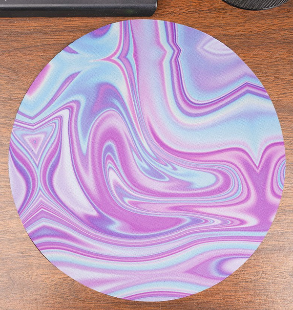 Pastel Swirl Round Mousepad