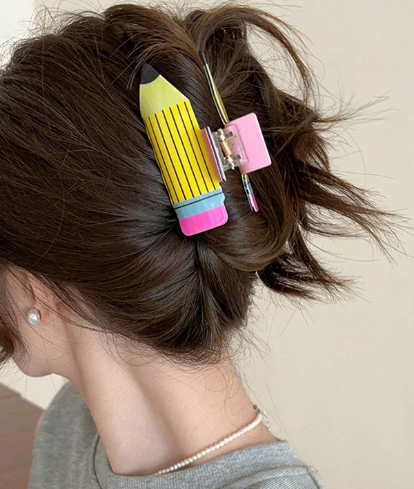 Teacher Pencil Hair Clip