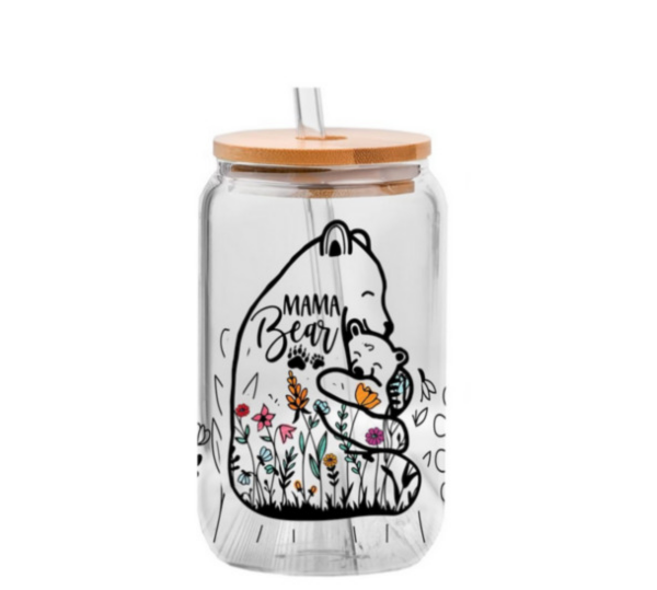 Mama Bear 16 oz Glass Libbey