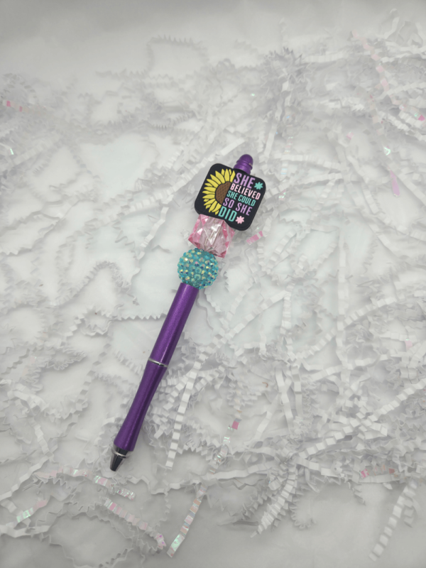 She Believed She Could Metal Silicone Pen